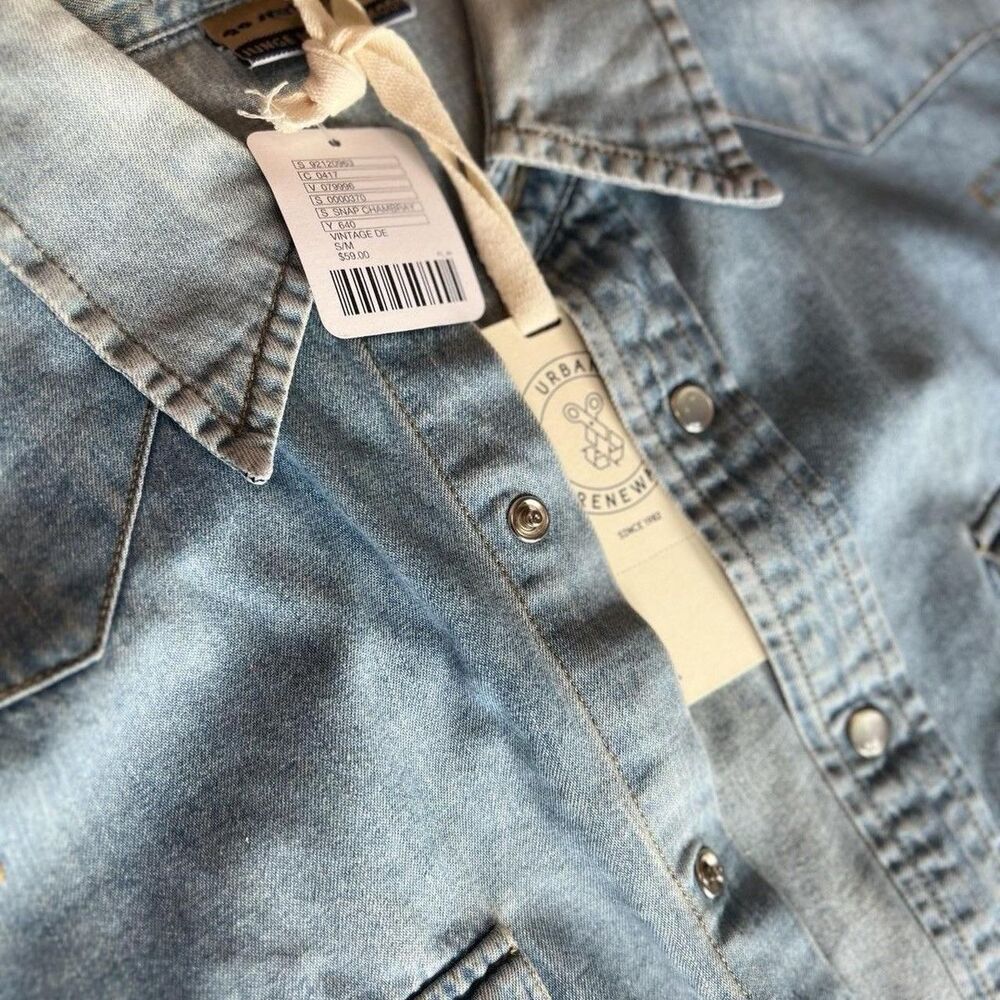 NWT Urban Outfitters Standard Western Men's Shirt S/M Snap-Button - Picture 3 of 8
